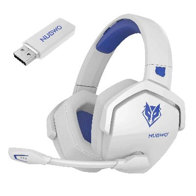 casque bluetooth blanc et bleu Longuevie