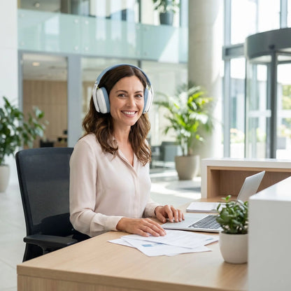 casque sans fil bluetooth dame accueil Microcask