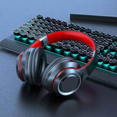 casque sans fil bluetooth intelligent noir rouge Explorson