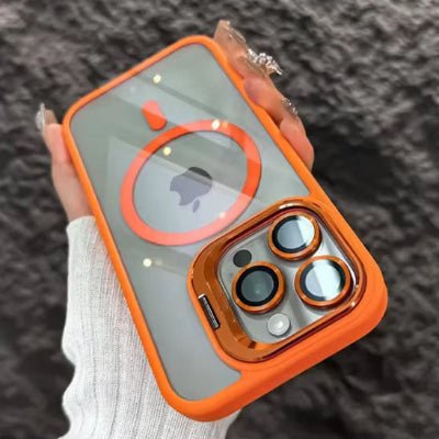 coque Iphone 13 beau modèle orange Magnélux