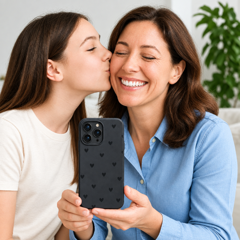 coque en silicone fille recevant coque de téléphone pour cadeau Moncoeur