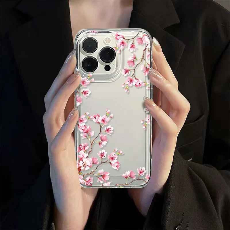coque iPhone 13 pro transparente avec fleur pommier Fleurpom