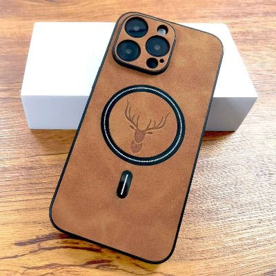 coque iphone 11 version face brun clair Cuirartif