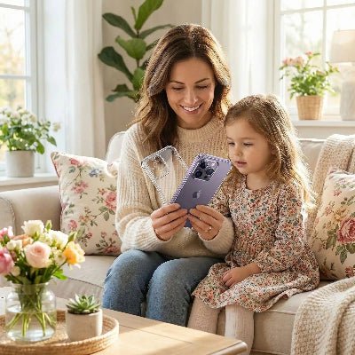 coque iphone 12 mini maman montre à sa fille Claire