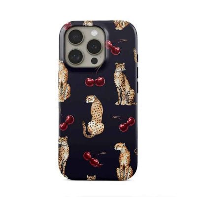 coque iphone 12 mini vue du modèle léopard Multicolor