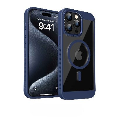 coque iphone 12 pro en bleu Métalchoc