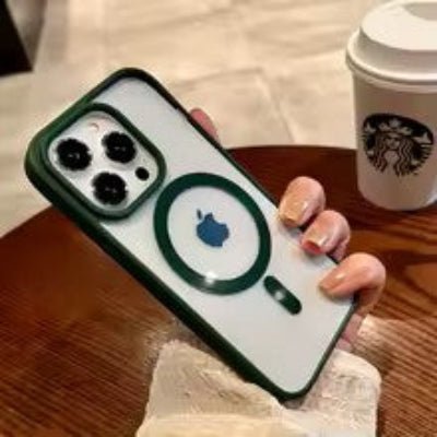 coque iphone 13 bord vert Transcharge