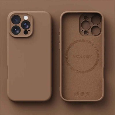 coque iphone 13 mini brun SILICOLOR