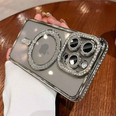 coque iphone 14 Pro max transparence argent Brillantranspa