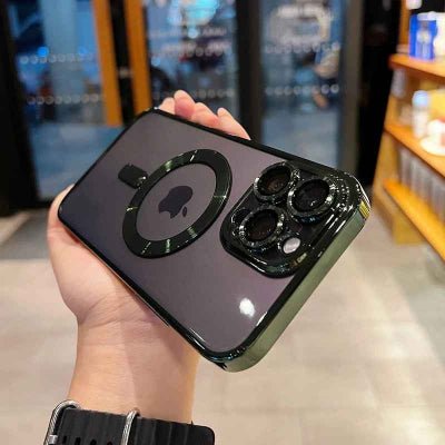 coque iphone 14 vue en vert Chargeprotect