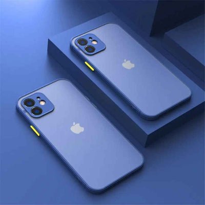 coque iphone 15 Pro présentation bleu Matblindée