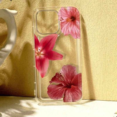 coque iphone 16 Pro transparence hibiscus Hibilys