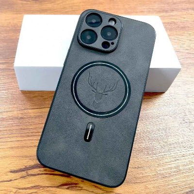 coque iphone 16 cuir artificiel gris Cerflux