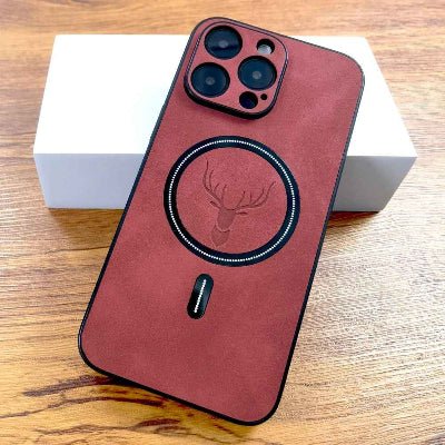 coque iphone 16 cuir artificiel rouge bordeaux Cerflux