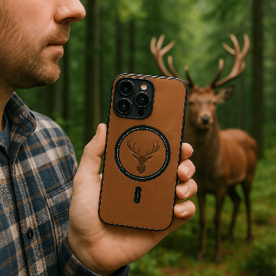 coque iphone 16 homme travaillant dans les bois Cerflux