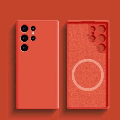 coque samsung s22 de couleur orange CARRESILI