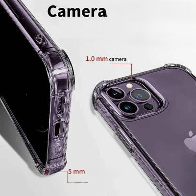 coque transparente iphone 13 angle caméra protège façon militaire Transairbag
