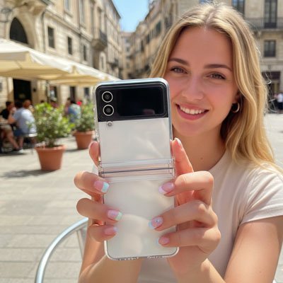Coque transparente iphone 13 femme en ville deupartie 