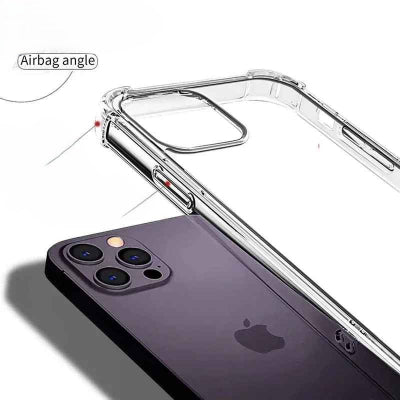 coque transparente iphone 13 transparence vue airbag angle téléphone Transairbag