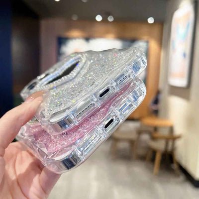 coque transparente iphone 13 vue boutons sous téléphone Coeurtranspa
