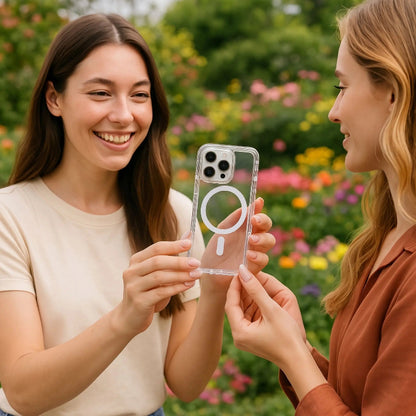 coque transparente une amie montrant sa nouvelle coque reçue Transpa