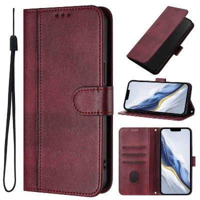 coque xiaomi 14 T pro couleur rouge vin Portefeuil