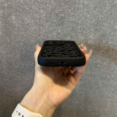 coque xiaomi redmi note 13 pro fond noir clair dessins noirs accessibilité boutons Leosili