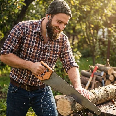 ecouteur filaire bucheron au travail Ecoutmobile