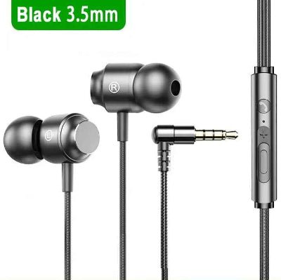 ecouteur filaire couleur noir type jack micro Jeufilair