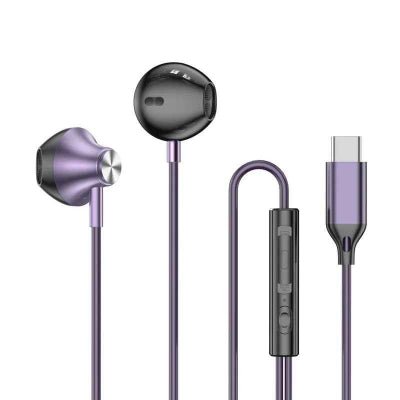 ecouteur filaire version usbc mauve controlaufil