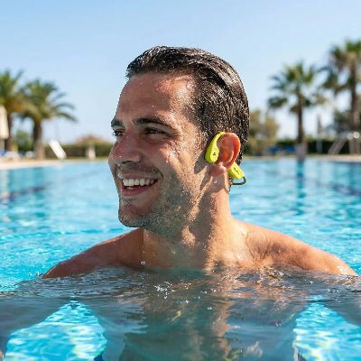 ecouteur piscine homme dans piscine Conducpiscine