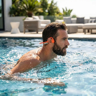ecouteur piscine homme en train de nager Specialson