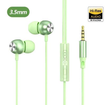 ecouteurs filaires couleur vert jack Ultrafilair
