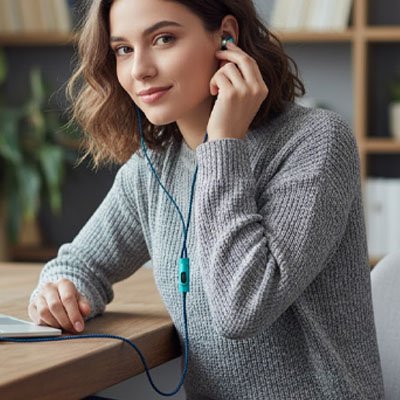 Écouteurs intra-auriculaires tient écouteur main intraergo