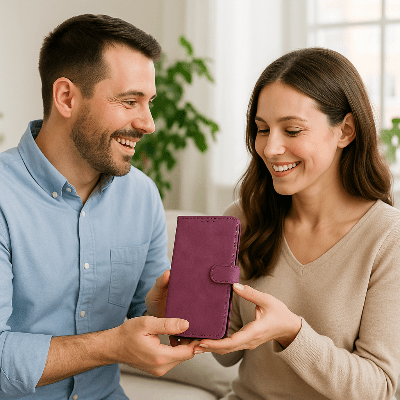 étui pour téléphone beau cadeau offert par son mari Portétui