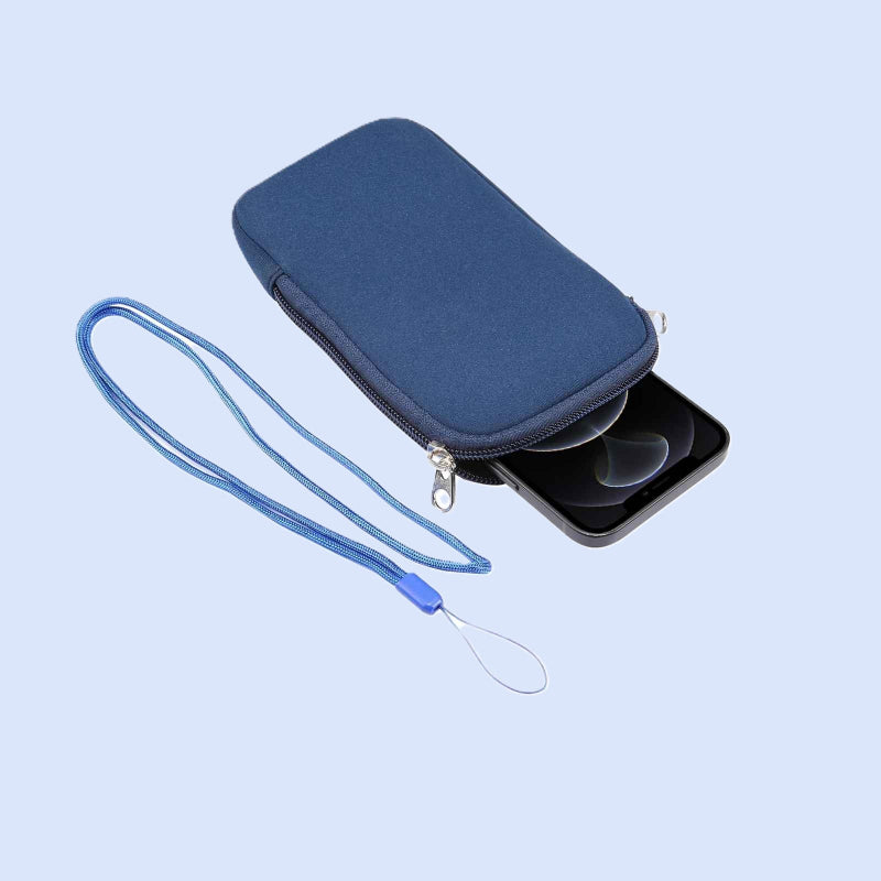 pochette bandouliere telephone couleur bleu Neoprene