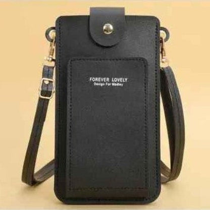 pochette telephone bandouilere de couleur noir Vieactive