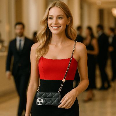 pochettte bandouillère téléphone dame soirée gala Matelassee