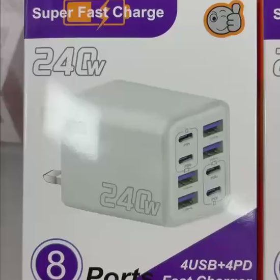 Chargeur téléphone video Huitports 