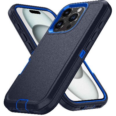 protection iphone 13 couleur bleu foncé bord bleu-roi Armure