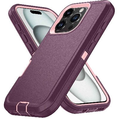 protection iphone 13 couleur pourpre bord rose Armure