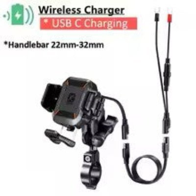 support téléphone moto LANTIVOL attache guidon recharge USB-C
