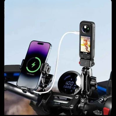 support téléphone moto double charge