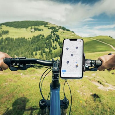 support telephone velo balade montagne alliagealu