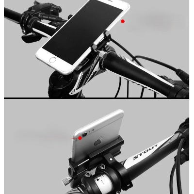 support telephone velo ecran et acces boutons libres alliagealu