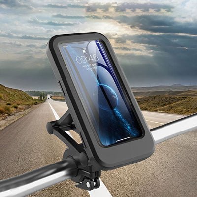support telephone velo simple sous decor fond montagne Facility