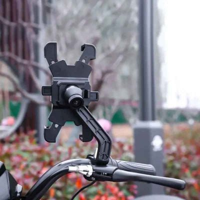 support téléphone vélo vue arrière Lextensible
