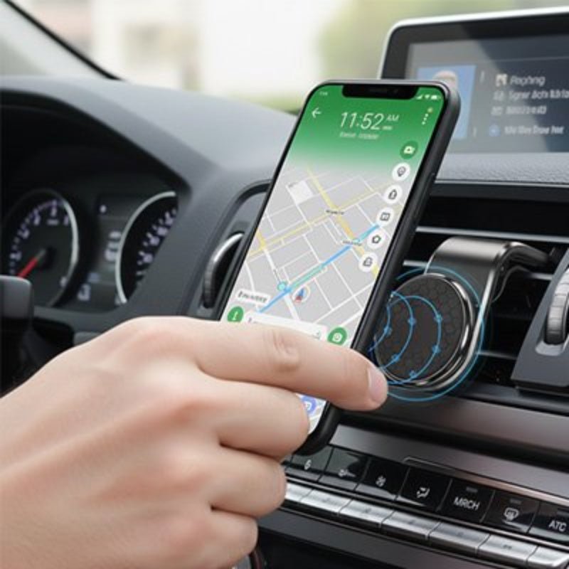 Support telephone voiture avec le telephone pratique - Pouspouce
