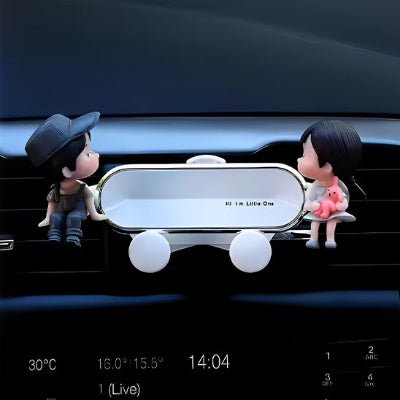 support telephone voiture deux amoureux
