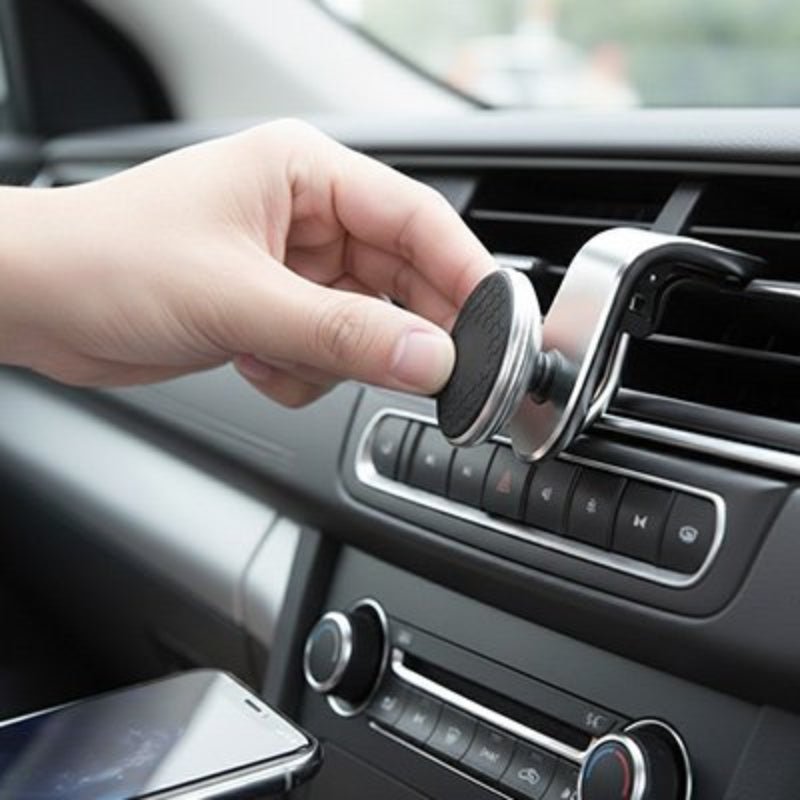Support telephone voiture mis en place simplement -Pouspouce
